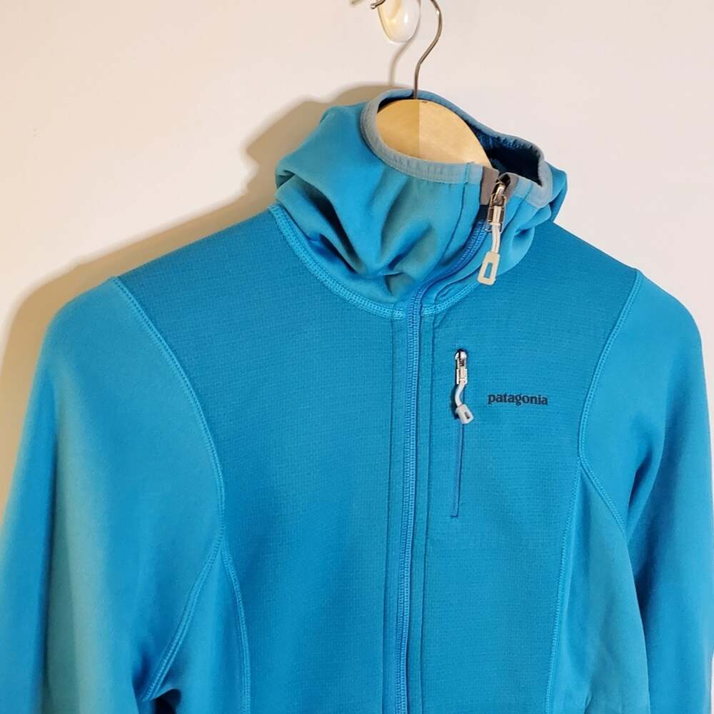 Patagonia turquoise fleece full zip lightweight jacket Size Small
